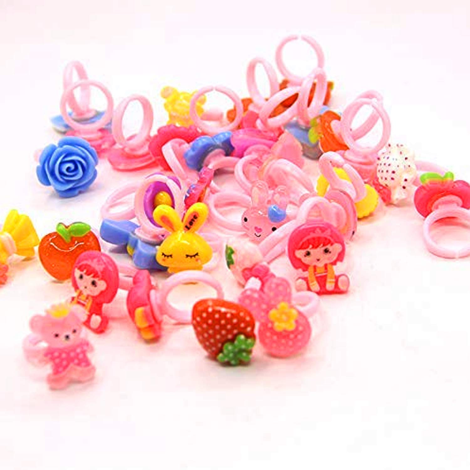 Kidz00 Stylish Cute Cartoon Shaped Plastic Finger Ring For Kids Girls And Boys Age 3-14 Yrs. Pack Of 10Pc (B08QDMYHJ6) Amazon Price History, Amazon Price Tracker