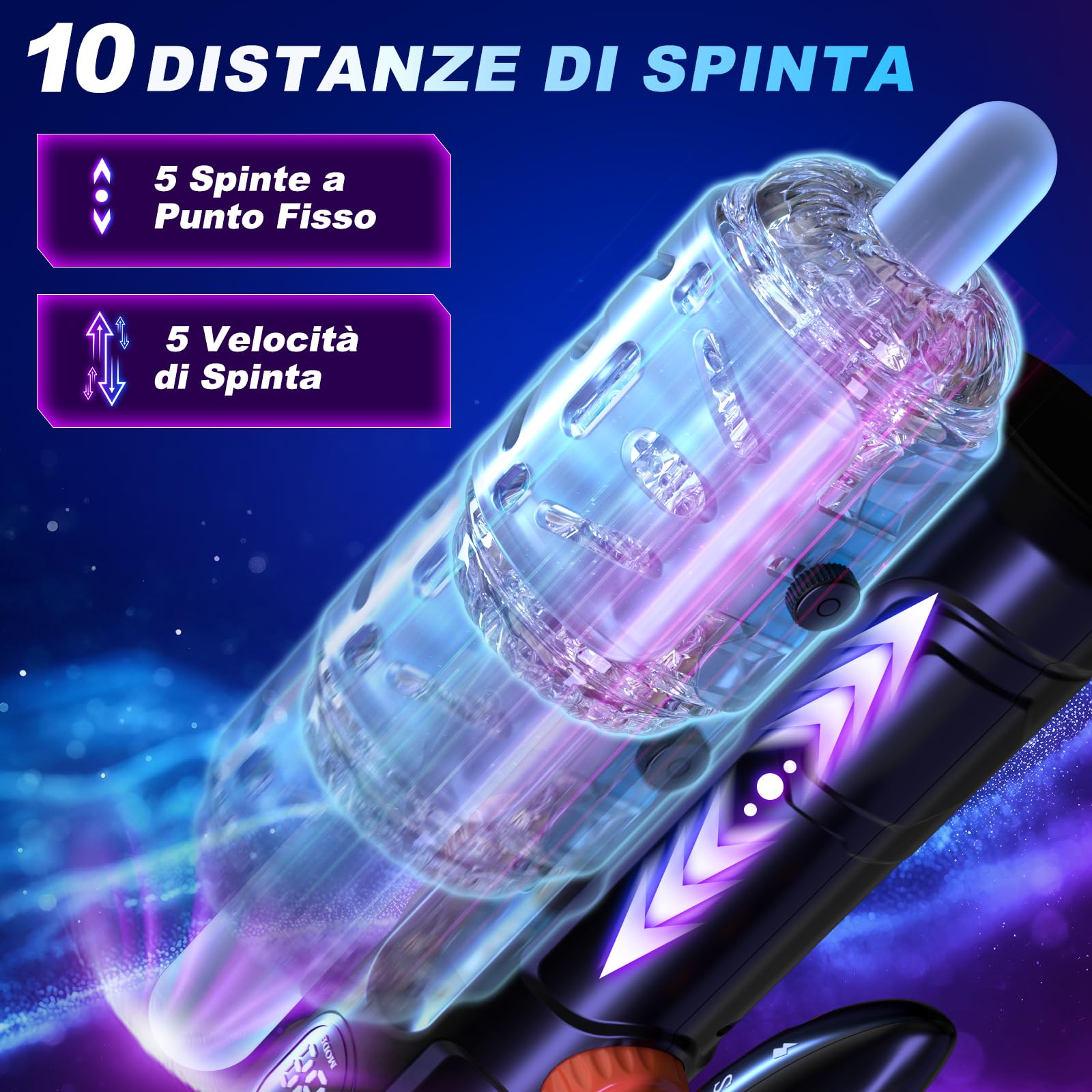 Masturbatore Uomo Masturbatore Automatico Sex Toys - Masturvatore per Uomo Automatico LED Sex Toy con Supporto per Telefono Distanza di Spinta di 10 cm Masturbtore con 2 maniche per Pene Sexytoy