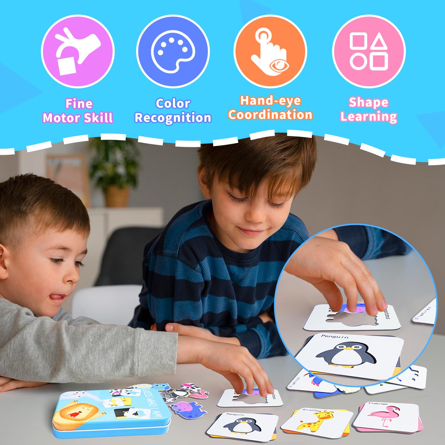 Yeefunjoy Puzzle bambini 1 anno, Gioco di memoria con abbinamenti, Giochi montessori per bambini, Memory Animal Babies, Educativo Giocattoli Regalo per 3 Anni bambino e bambina, Natale o di compleanno
