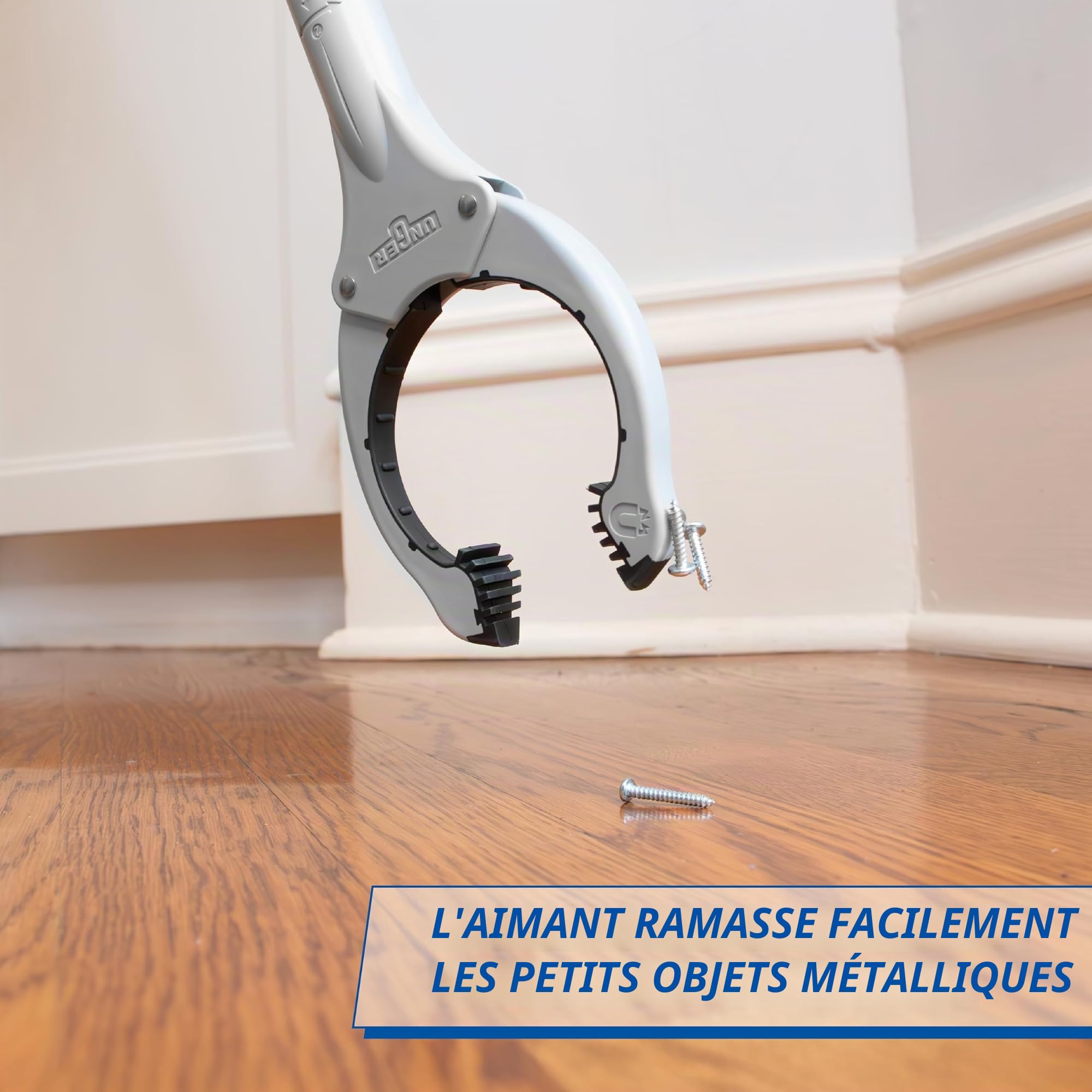 Unger Pince de préhension de 81,3 cm - Aimant intégré et poignée ergonomique - Pince de préhension et pince pour personnes âgées