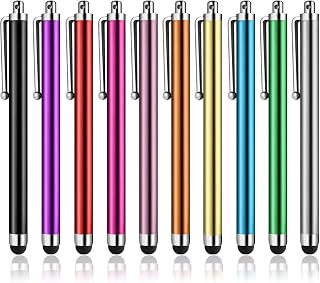 Abiarst 10-Pack Precision Stylus Pens for iPad iPhone Samsung Galaxy Tablets - Universal Capacitive Touch Screens, Glove & Long Nail Friendly