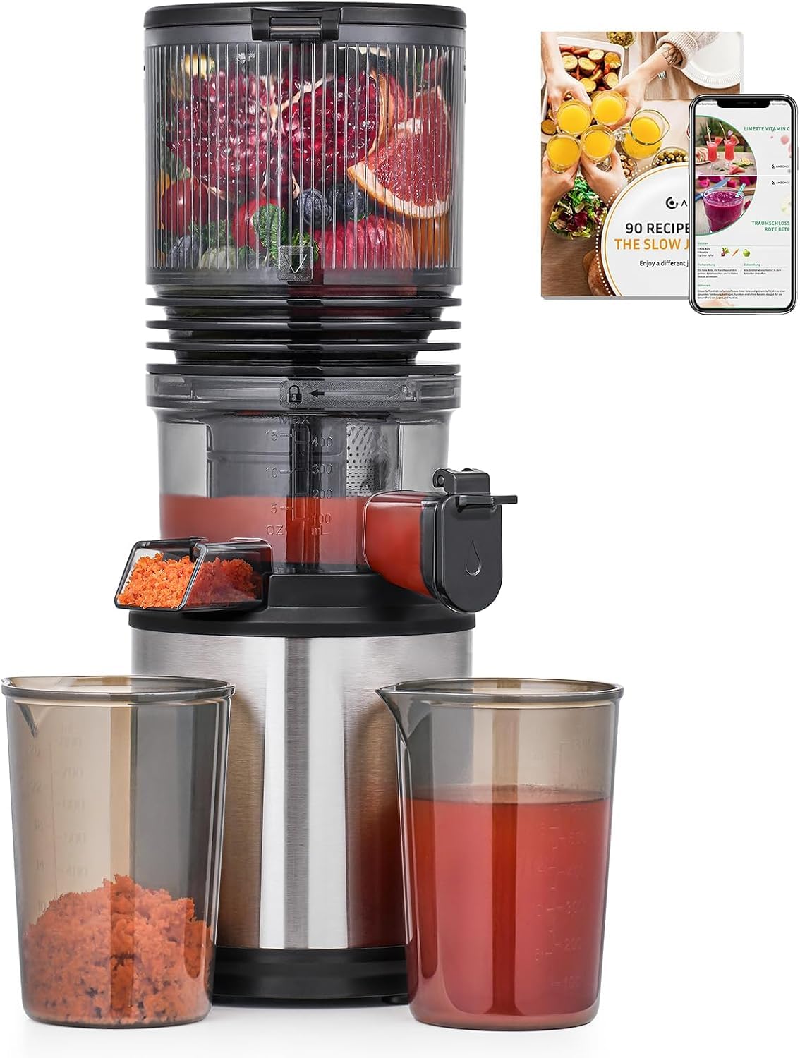 Photo 1 of AMZCHEF Cold Press Juicer, 6.5" Chute, Grey