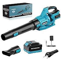 LEEIKOO Soffiatore a Batteria, 21V Soffiatore Foglie con Batteria 4,0Ah