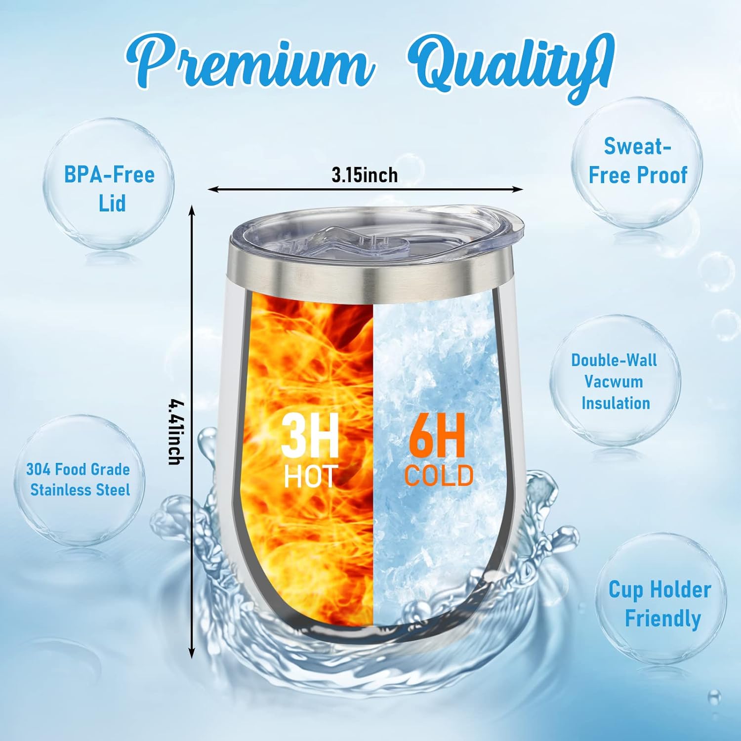 3 Pieces Back to School Teacher Gifts Teacher Appreciation Gifts 12 oz Teacher Wine Stainless Steel Tumbler Makeup Bag Keychain Insulated Coffee Tumbler Canvas Cosmetic Bags Thank You Gifts - Image 6