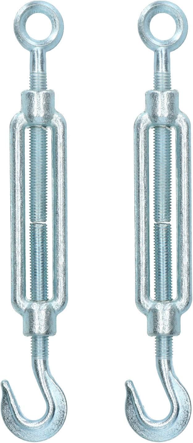 Straining Screw/Turnbuckle Hook to Eye 2 Pack Galvanised Rigging M10 DK62