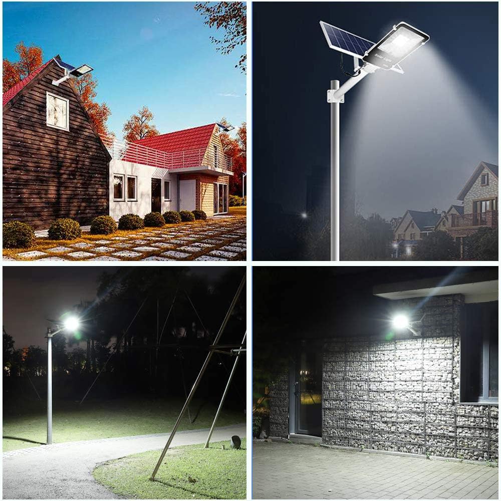 Uр Tо 60% оƒƒ UNDADE 120W Solar Street Lights Outdoor, Dusk to Dawn Solar Led Outdoor Light with Remote Control,Timing High Brightness Security Lighting for Yard, Garden,Swimming Pool, Basketball Court