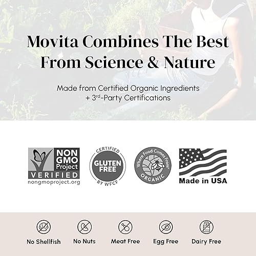 Miniatura 7 de Movita Belleza  Promueve el cabello, la piel y las uñas saludables con biotina y colina  Alimentos integrales fermentados, orgánicos, veganos, sin