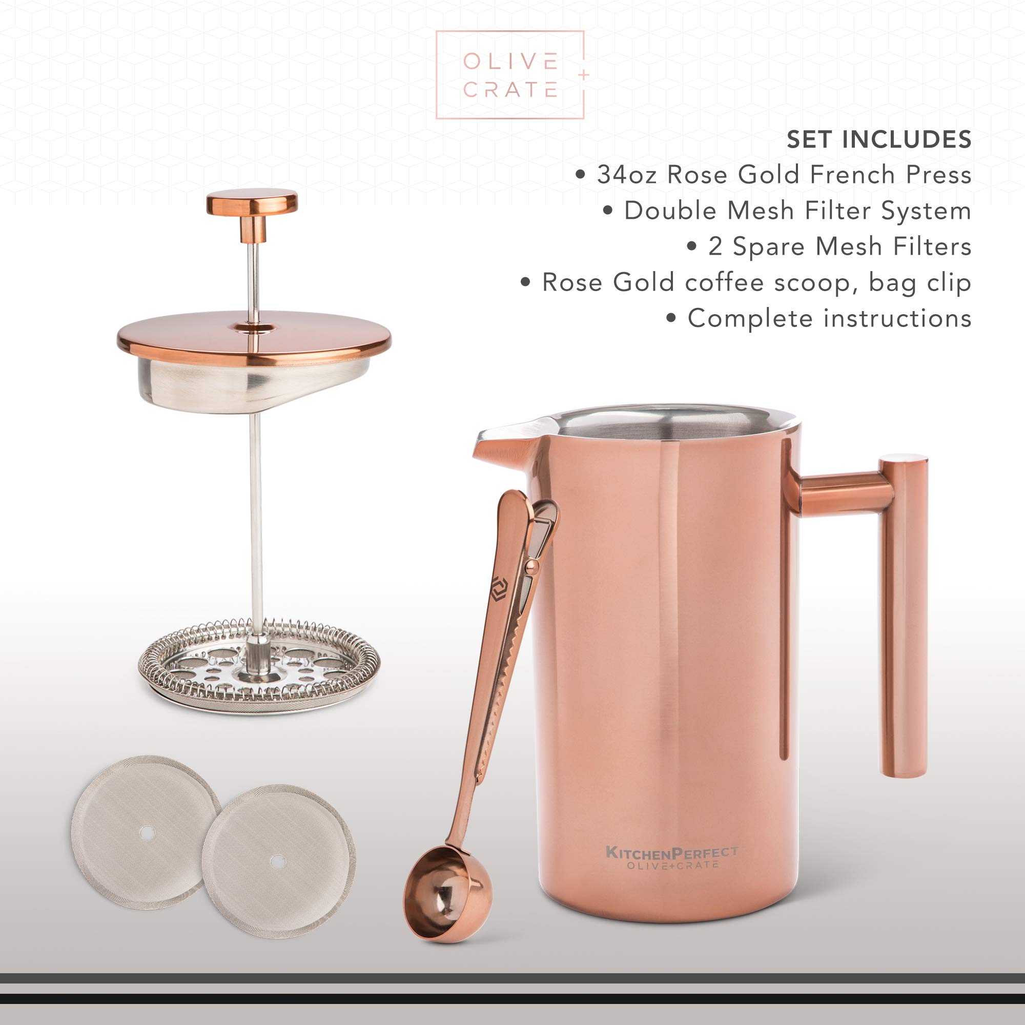 Copper French Press Coffee Brewer 