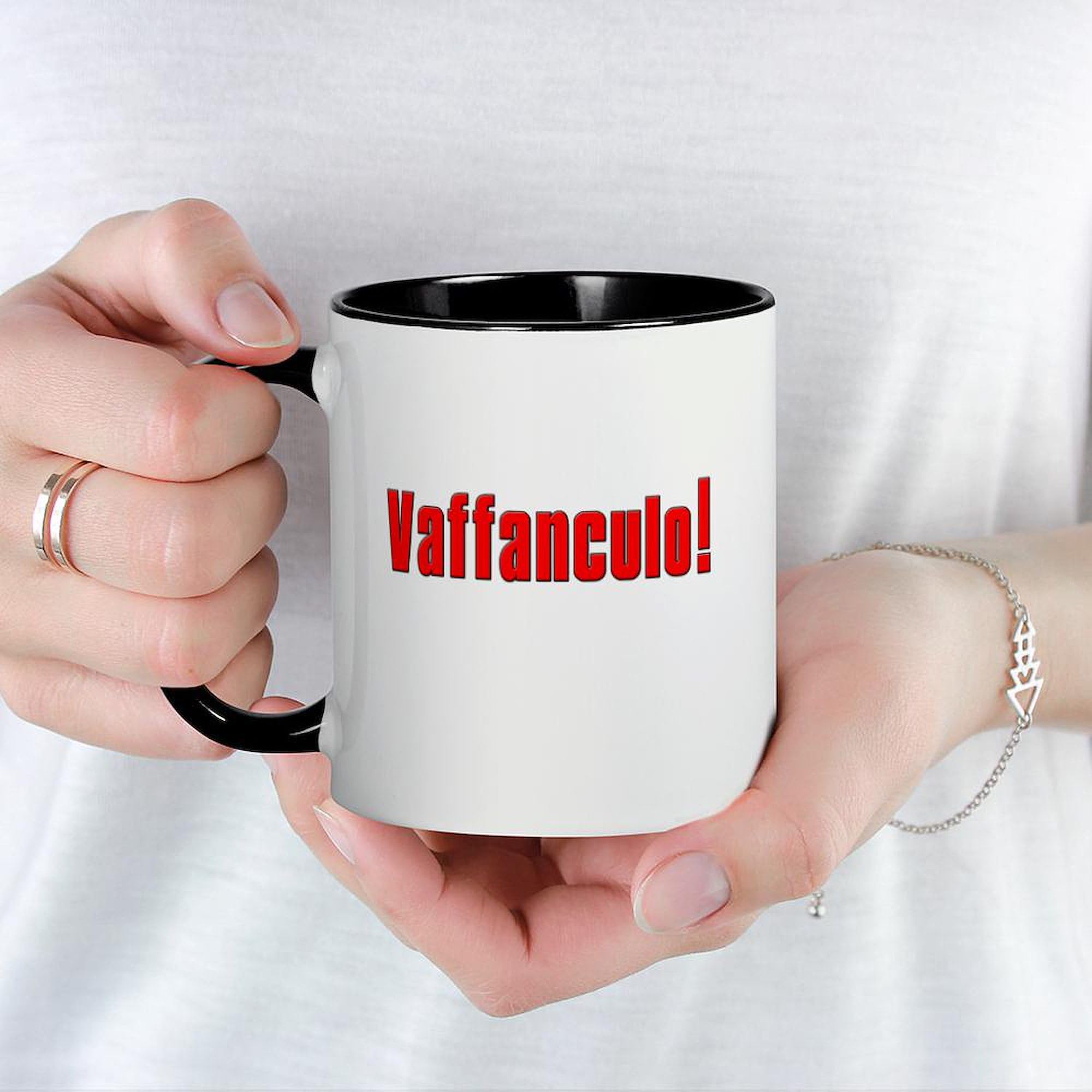 CafePress "Vaffanculo" Ceramic Coffee Mug - 11 Oz (325 Ml), Lead-Free Print, Dishwasher & Microwave Safe