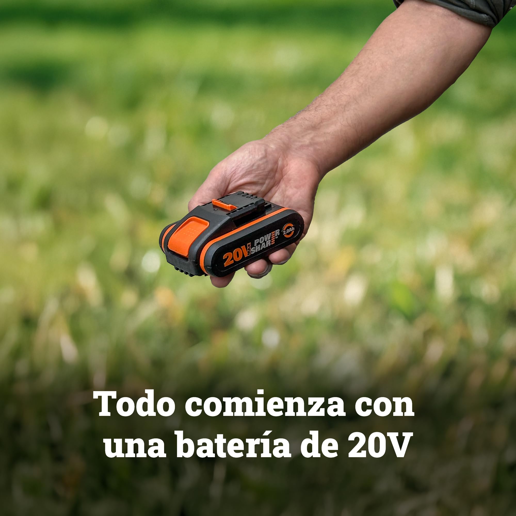 WORX - Taladro atornillador de percusión inalámbrico de 20 V WX356, par máximo de 85 Nm, motor sin rosca, diseño compacto, iluminación led integrada, viene con 2 baterías, cargador, mango auxiliar