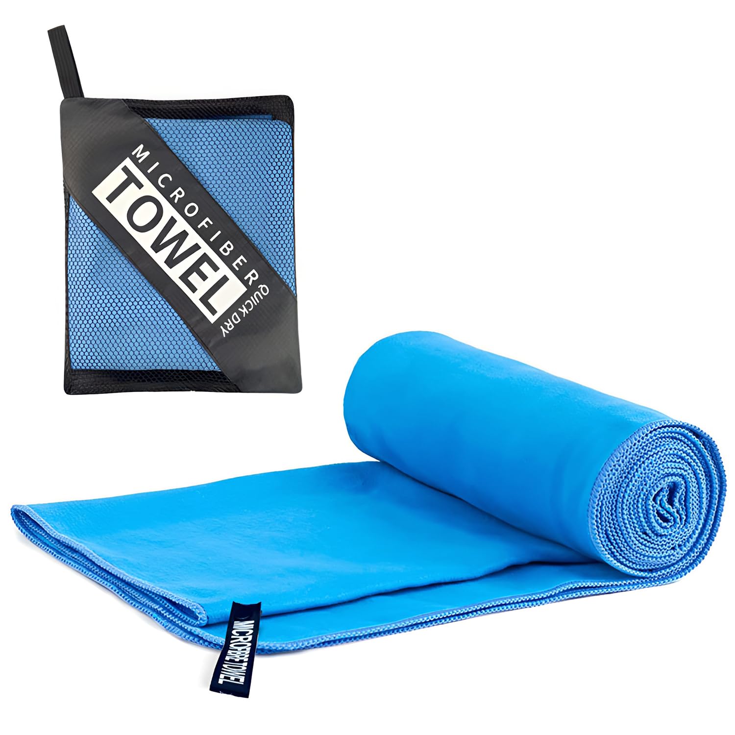 LushOrchidVale Microfibre Towel - Quick dry Lightweight Absorbent Travel Towel ，Beach Towel Perfect for Sports Beach Gym Swimming，Cycling,Yoga, Camping ，Hiking (Sky Blue, 50x120cm)