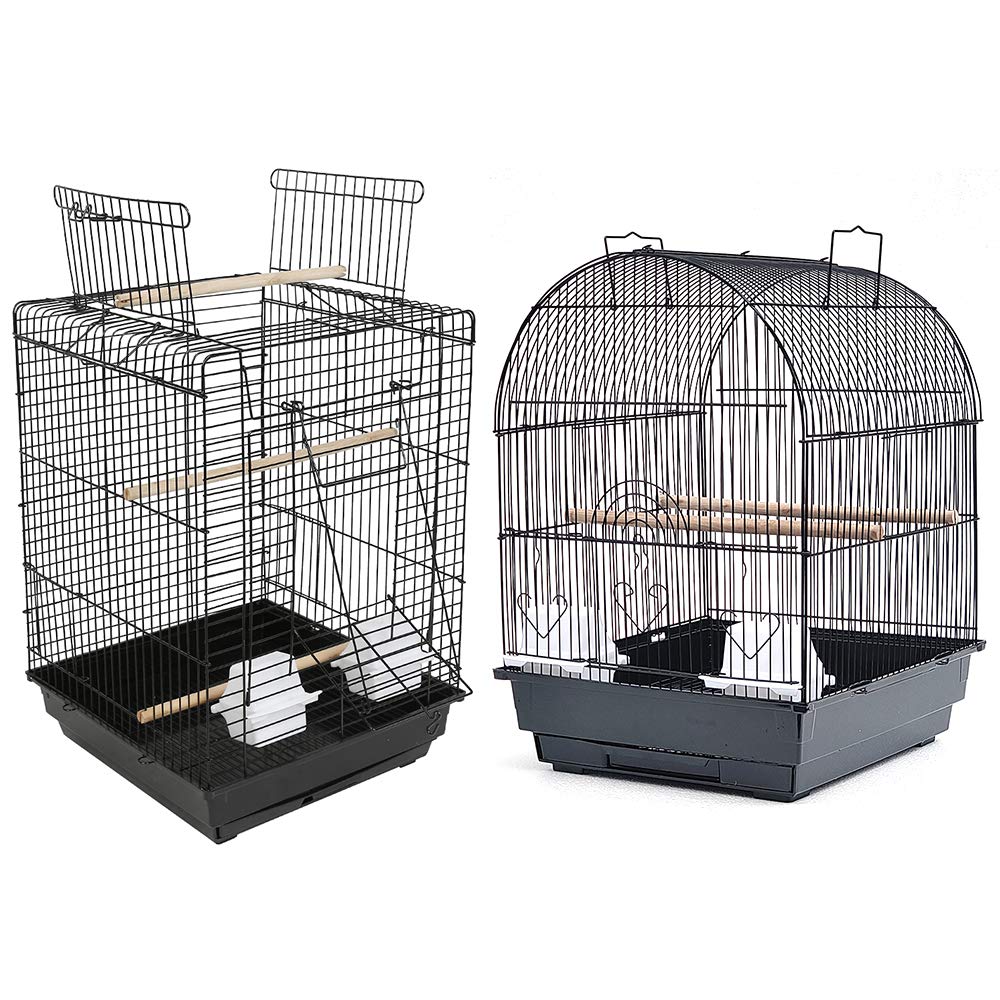 Jaula para Pájaros Metal Grande - Exterior para Aves, Loros, Agapornis, Canarios - Jaula Metálica (40 * 40 * 58cm)