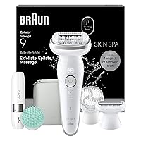 Braun Silk Epil 9 SkinSpa, Epilatore Elettrico Donna Con Testina Flessibile