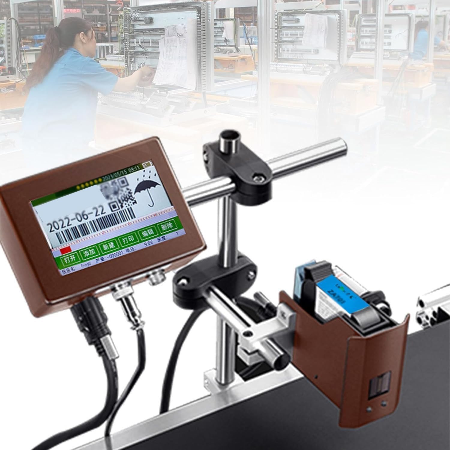 Machine à coder par jet d'encre pour la cadence quotidienne des ateliers de mise en bouteille