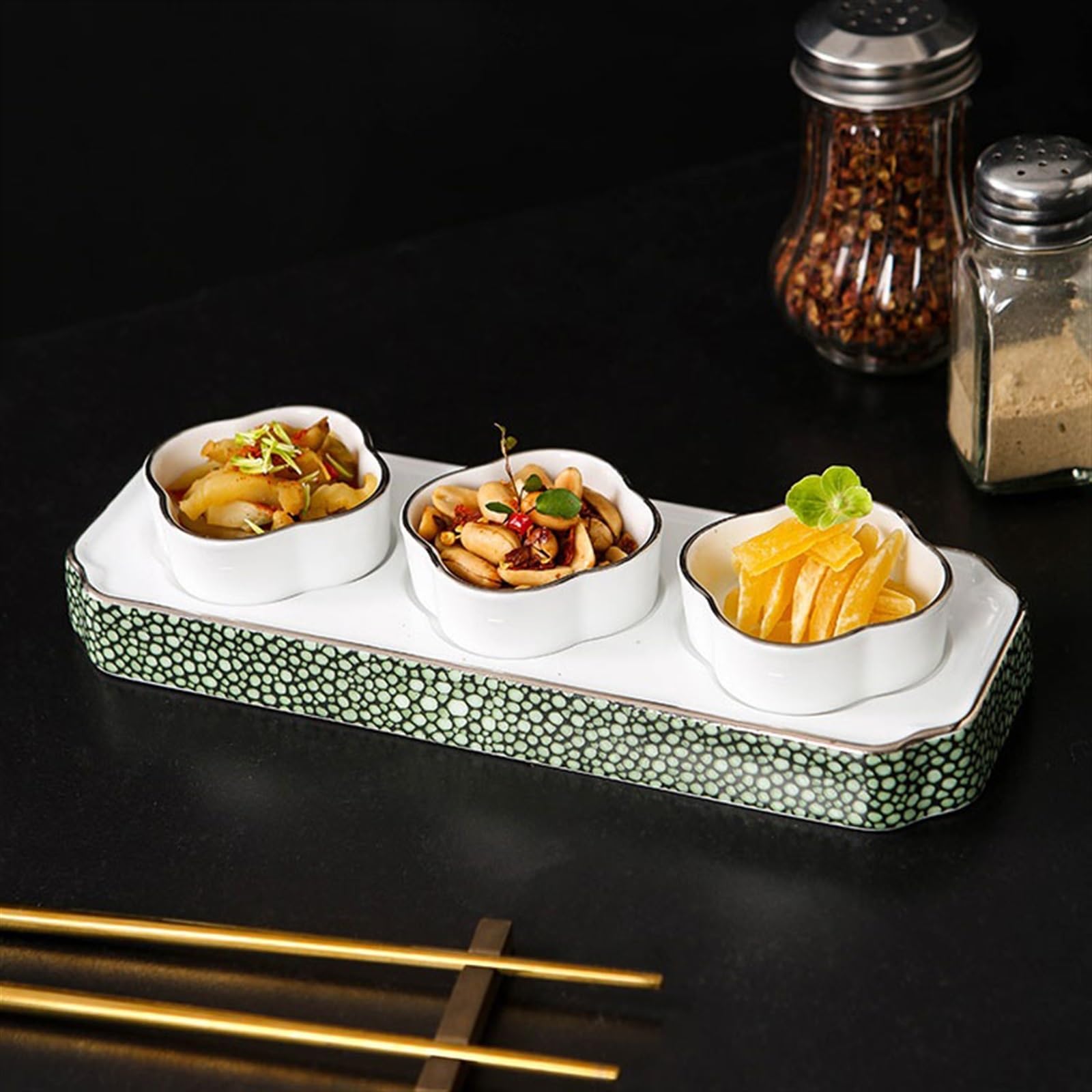 Ciotoline da Snack Scomparto in ceramica Piatti freddi Snack Contorni Piatto Stoviglie for hotel Snack Insalata Piatto dim sum Piatti Snack Ceramica