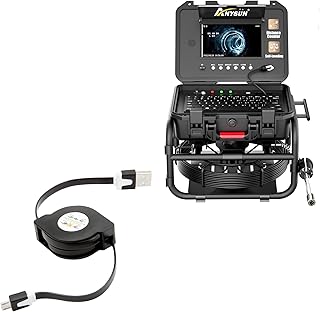 BoxWave Cable Compatible with Anysun Sewer Camera with 512Hz Sonde Transmitter (9 in) - miniSync, Retractable, Portable Sync Cable