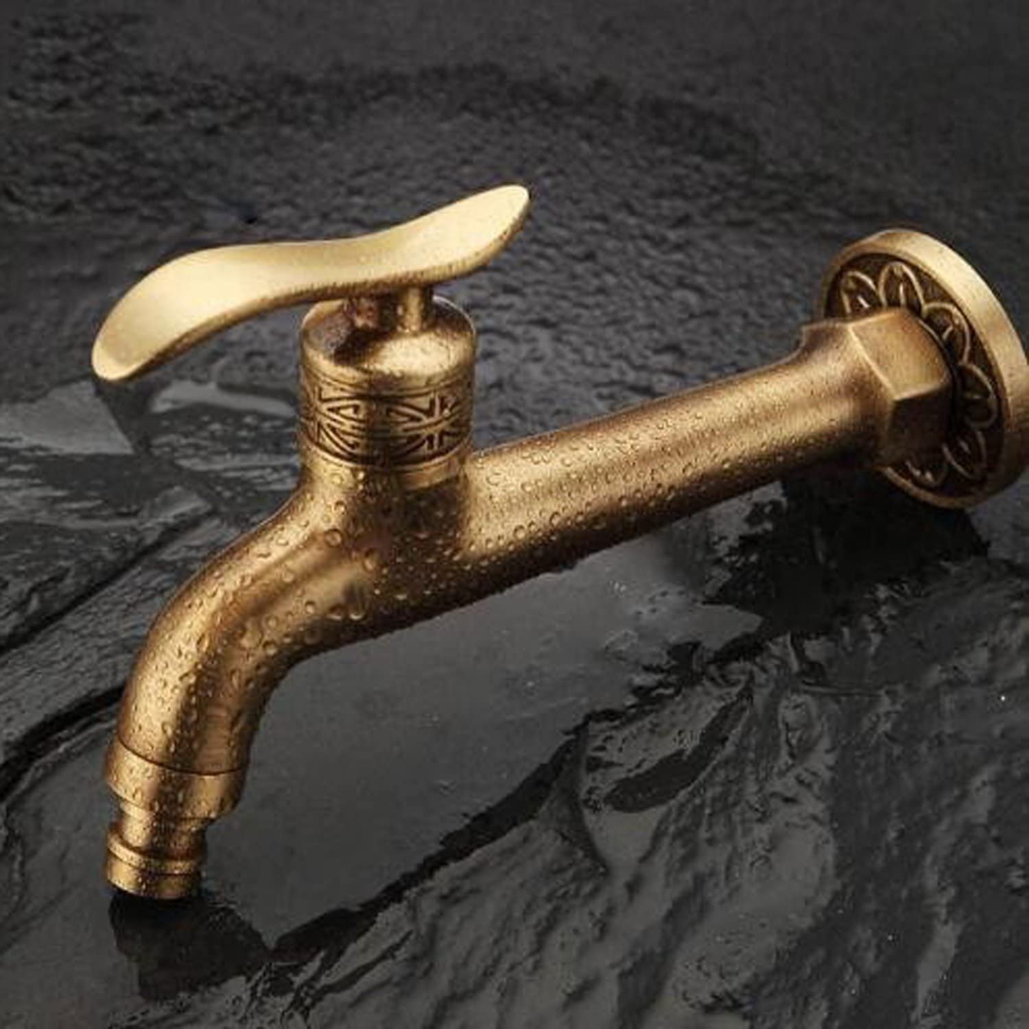 Lungo Manico in Ottone Antico Rubinetto Acqua Fredda Rubinetto Bagno Mop Piscina Lavatrice Giardino Decorativi Rubinetti Tubo da Giardino