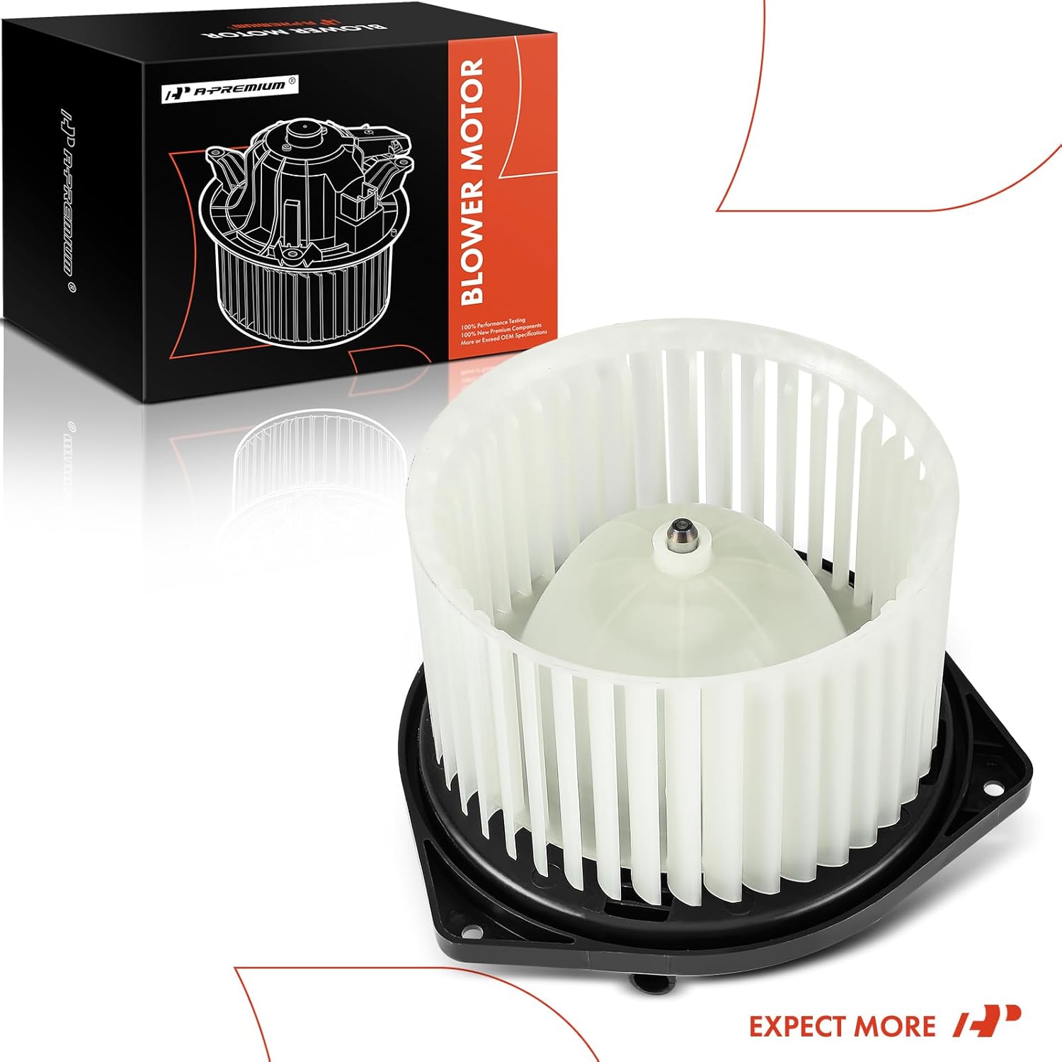 A-Premium Front HVAC Heater Blower Motor Compatible with Mitsubishi Lancer 2008-2017, Outlander 2008-2018, Outlander Sport 2011-2017, with Fan Cage