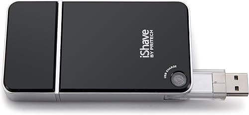 Miniatura 2 de PRITECH RSM-1880 - Afeitadora portátil para hombres, interfaz de recarga USB, color negro
