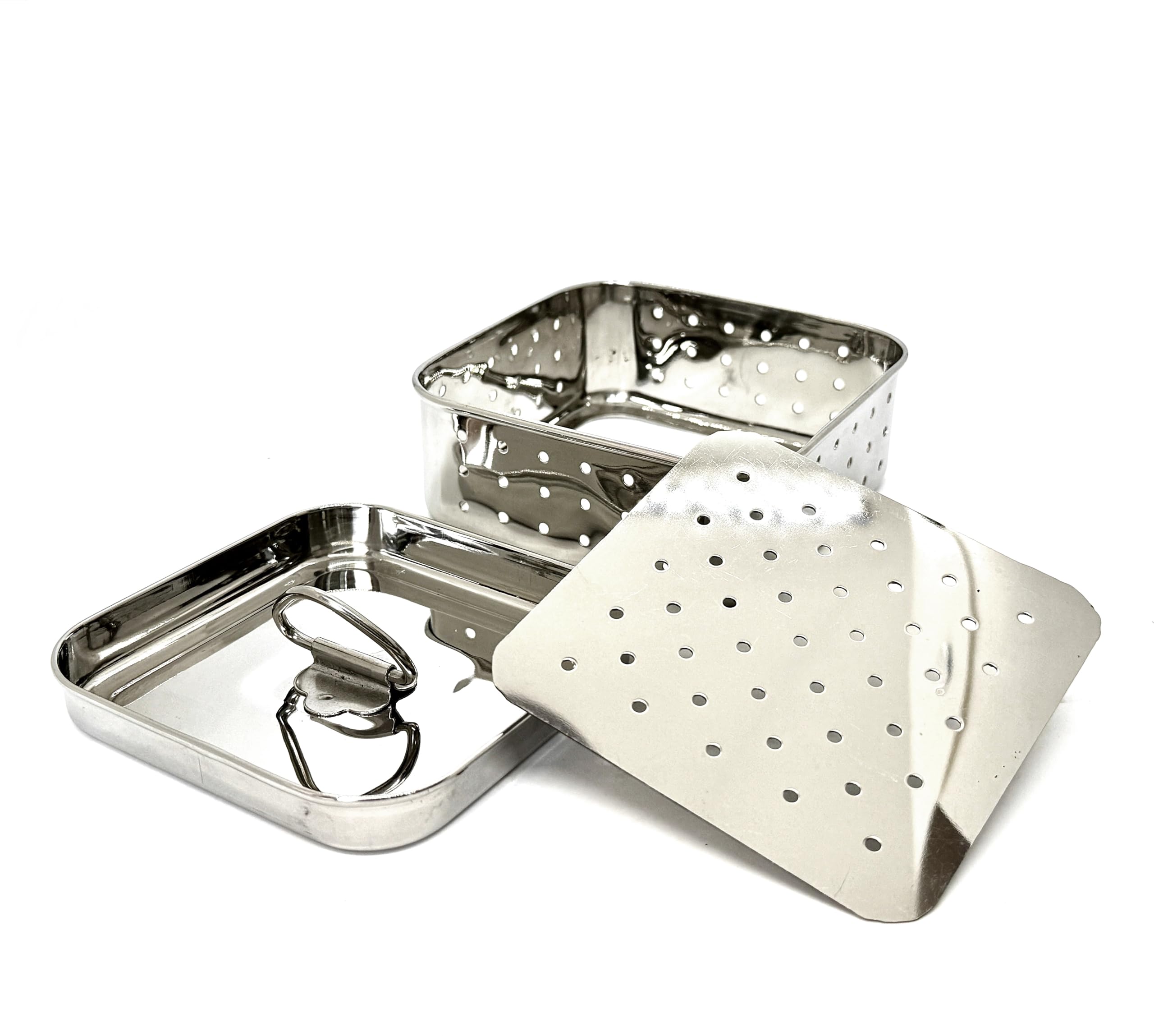 Photo 1 of FABJUTSU stainless steel tofu press & paneer maker, Cheese Maker mould Press Kit with Lid (Large-715ml(25.2Oz))
