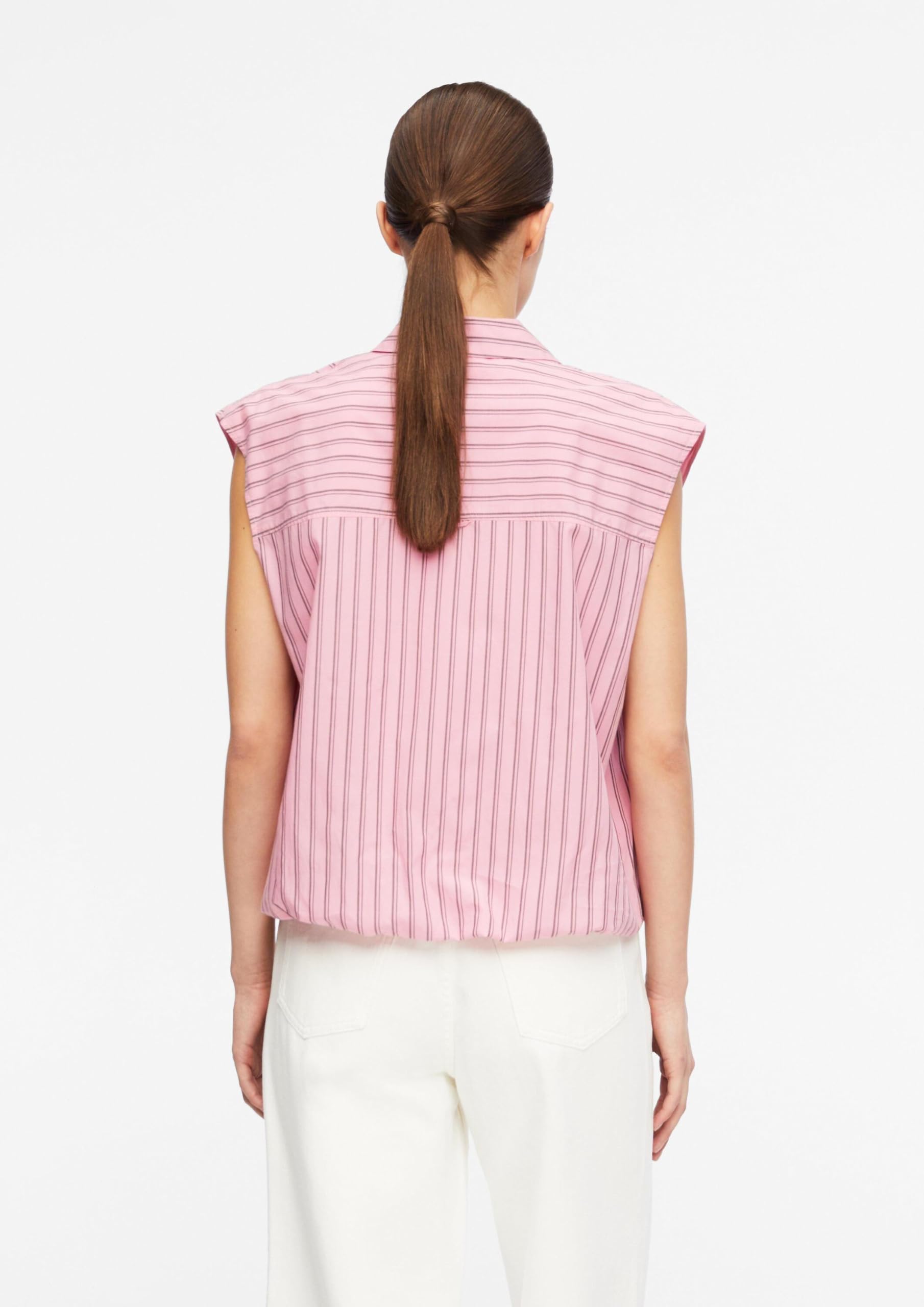 Comma Ärmellose Bluse mit Ballon-Saum
