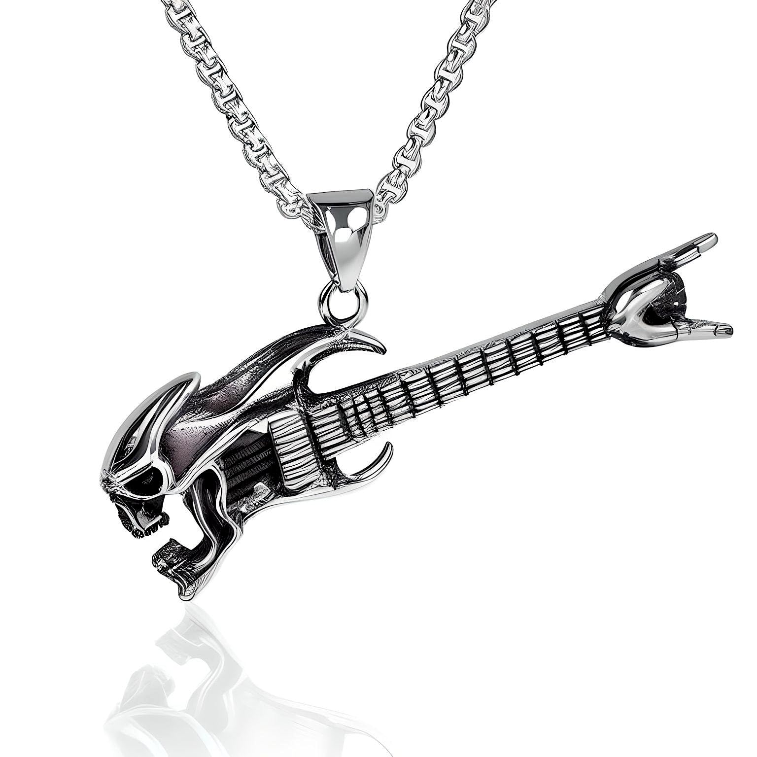 Pendant for Men - Pure Titanium Steel Pendant with 24inch Round Box Chain for Men & Boys