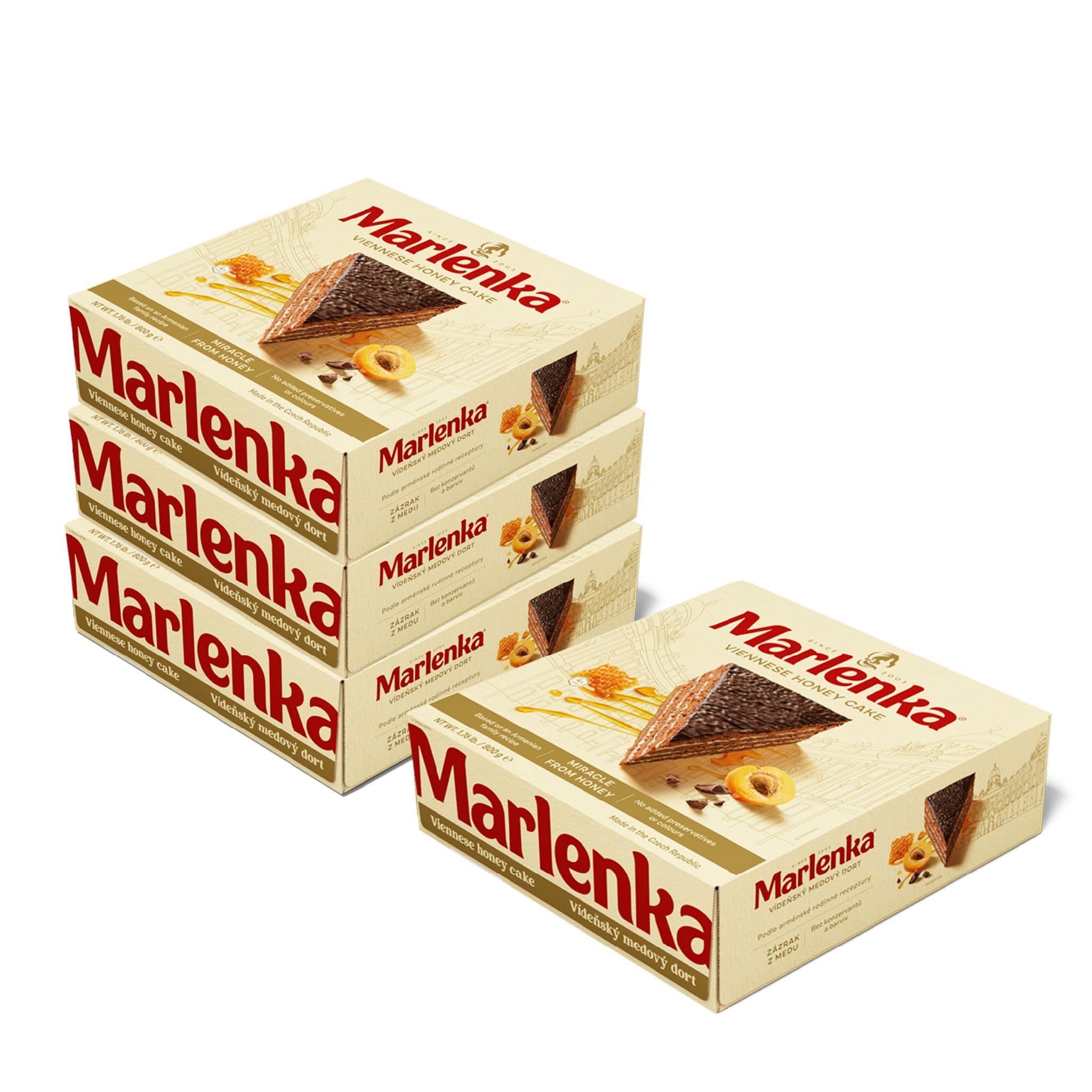 MARLENKA® 3+1 Torta al miele viennese – Torta al miele, dolce, torta (4 x 800 g)