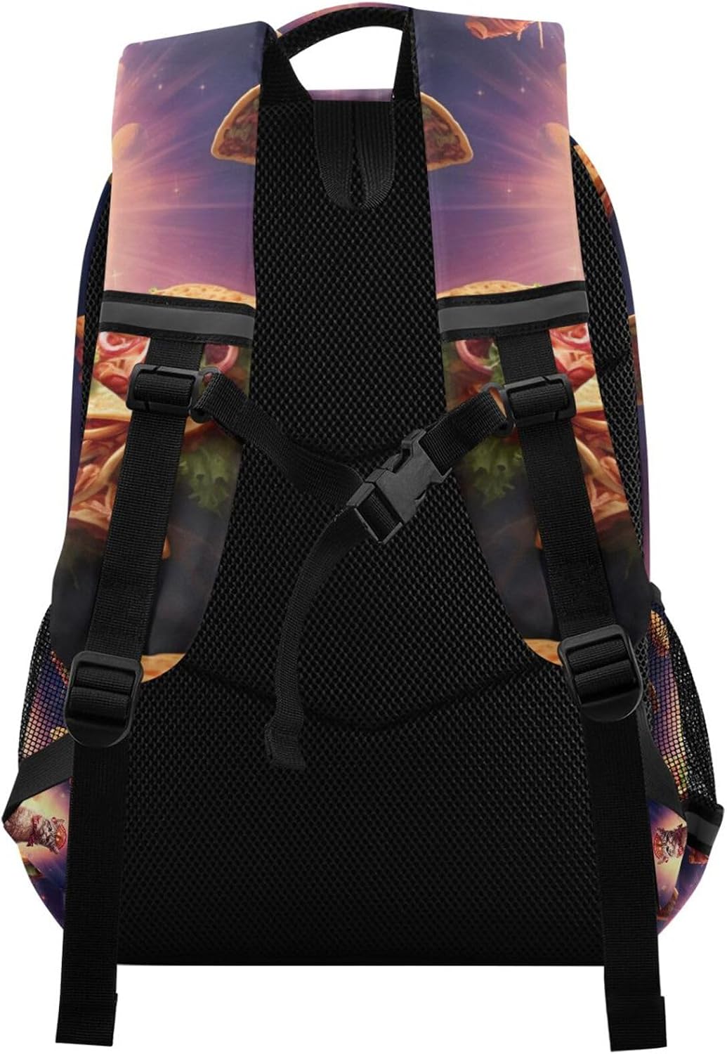Taco Cat Cute Backpack for Boys Girls,School Elementary Bookbags with Chest Clip 202A0047