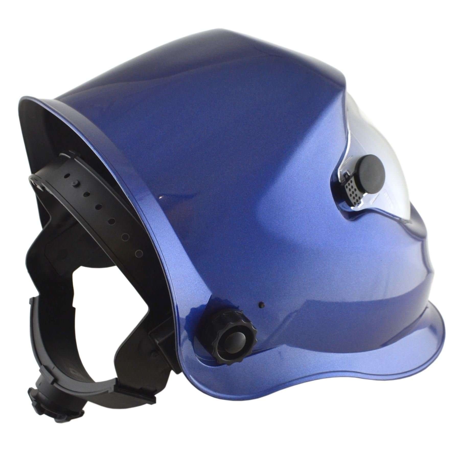 Soldadores de oscurecimiento automático de soldadura máscara casco azul de molienda y 1 x Cubierta de lente