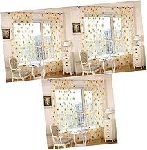 VOSAREA 3 Peças Cortinas Transparentes Cortinas Transparentes Persianas De Janela Cortinas De Janela Transparente Cortina De Janela Tule Decorar Triagem De Janela Opcional