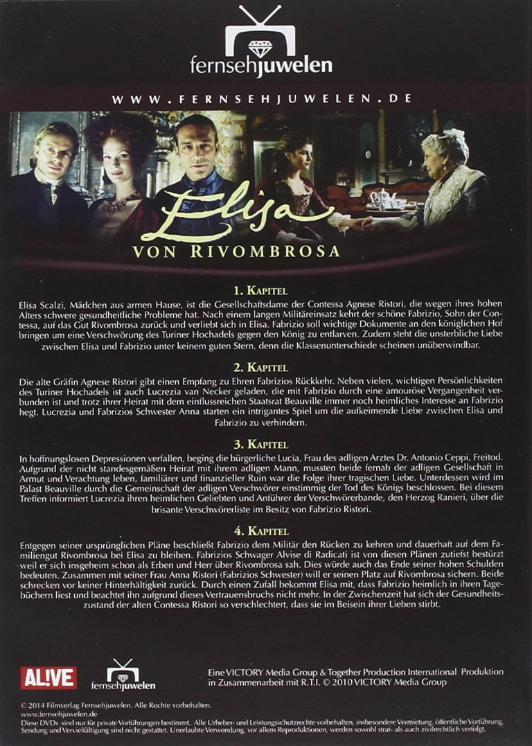 Elisa von Rivombrosa (Staffel 1) - Neuauflage (16:9 Vollbild + Booklet) (8 DVDs)