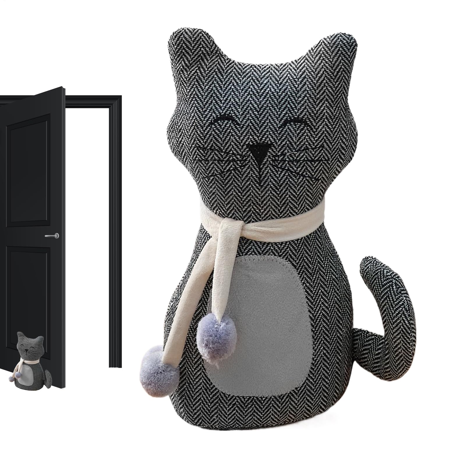 Butoir de porte chat idéal pour stabiliser les courants d'air de l'appartement
