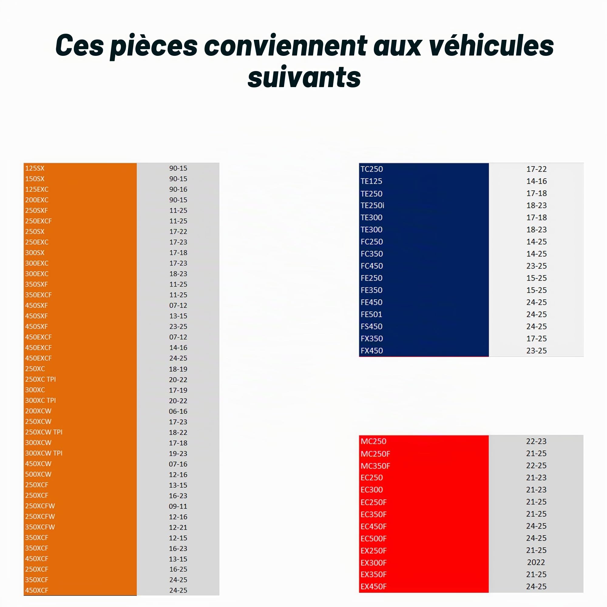 SCAR Sélecteur de vitesse anodisé Compatible avec KTM XCF XCFW XC XCW SIX Days SX SXF EXCF EXC TPI 250 300 350 11-26 Husqvarna GASGAS - Orange