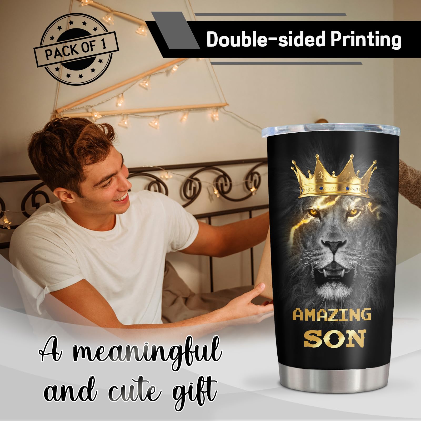 Muilzon To My Son Gifts kubki do kawy 590 ml - prezenty dla syna od mamy / taty kubek do kawy - prezenty dla dorosłego syna kubek - prezenty dla syna od matki / ojca - pomysły na prezent urodzinowy na