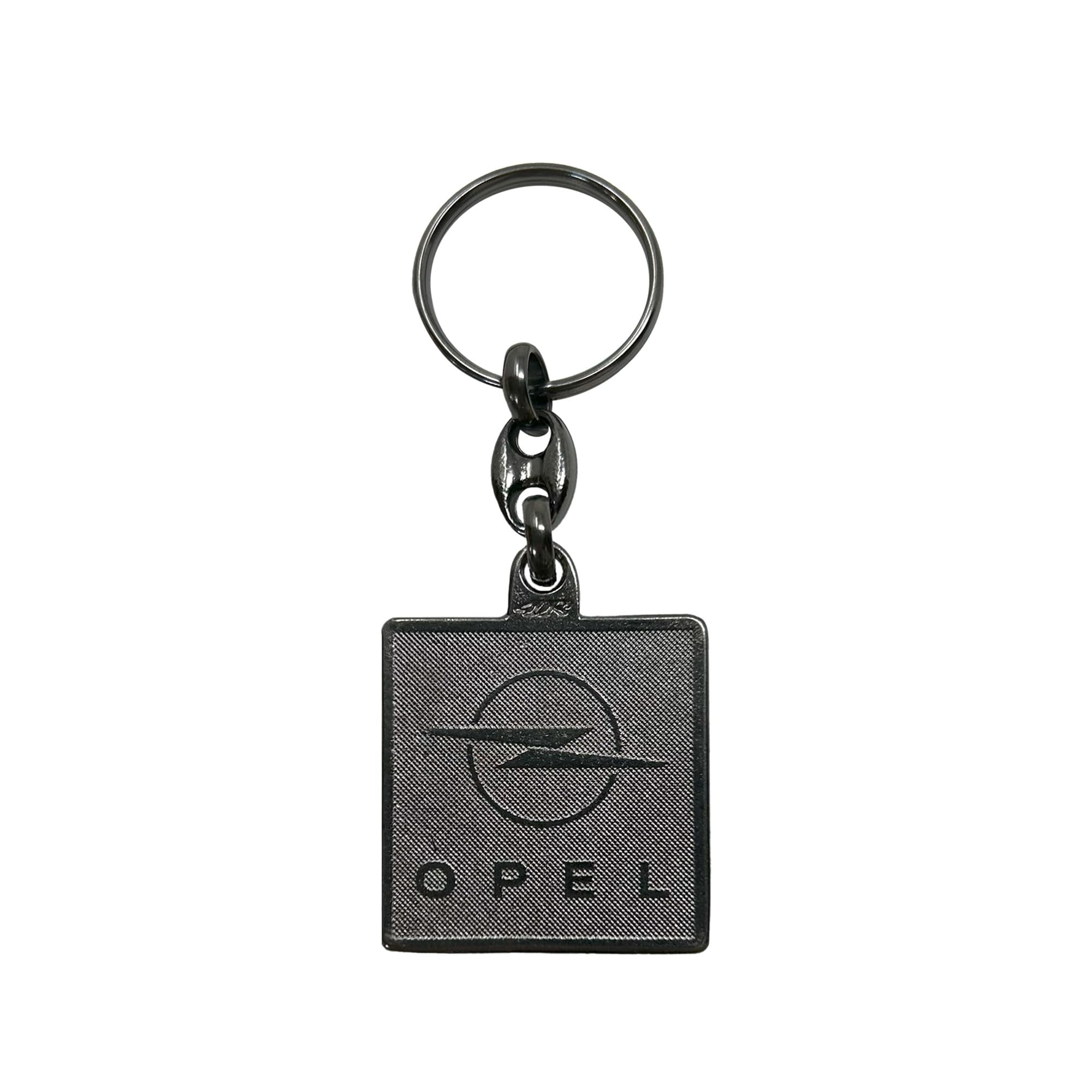 4R Quattroerre.it Brelok samochodowy kompatybilny z Opel, metalowy, wytrzymały i trwały, z zapięciem na pierścień, idealny na prezent, 90 x 35 mm