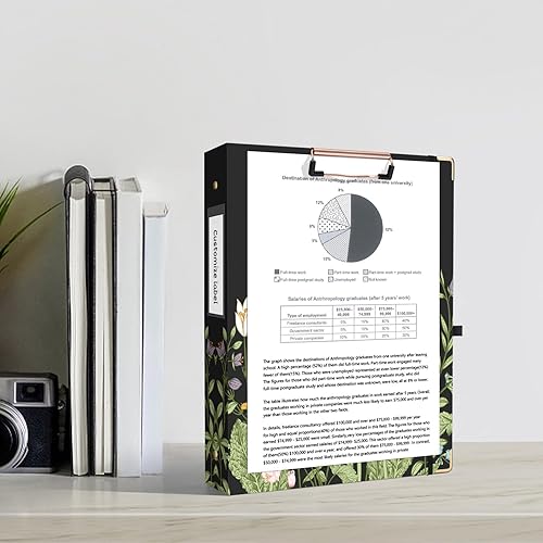 Miniatura 44 de Ospelelf Mini 3 Ring Binder, 2 Inch, Cute Pink Marble Binder for 5.5" x 8.5" with 5 Tab Dividers, File Folder Labels and Low Profile Clipboards