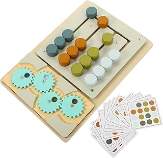 STOBOK 1 Conjunto De Jogo De Tabuleiro De Jogo De Correspondência De Cores Classificação De Classificação Para 2-4 Anos Madeira Classificação De Classificação De Quebra-Cabeça De Papel