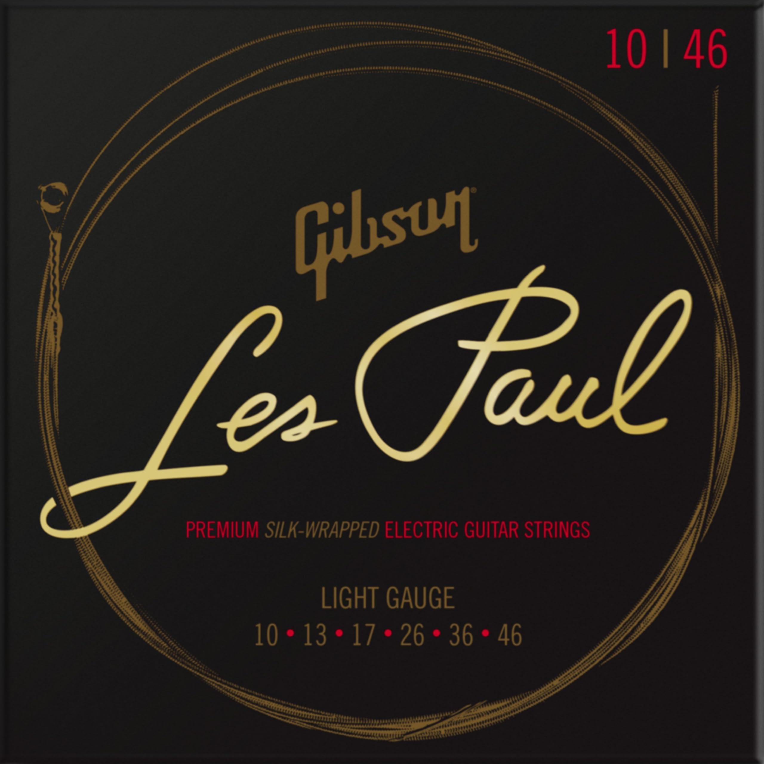 Gibson Les Paul Premium Electric Guitar Strings, Light Gague