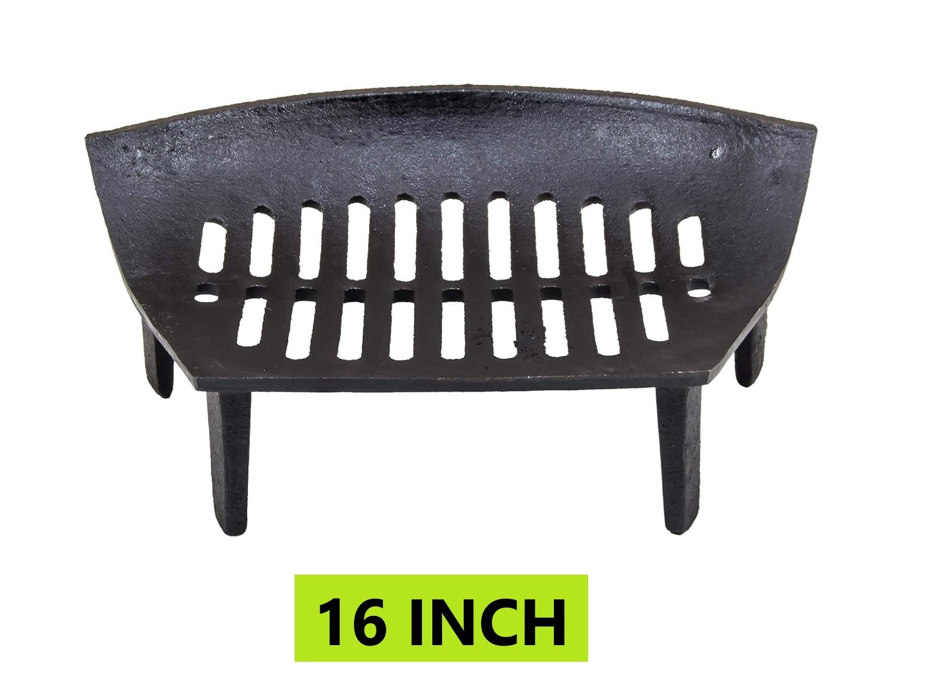 Unibos Cast Iron Fireplace Grate – Heavy Duty Log Basket For Indoor & Outdoor Fire Pits (16 Inch)