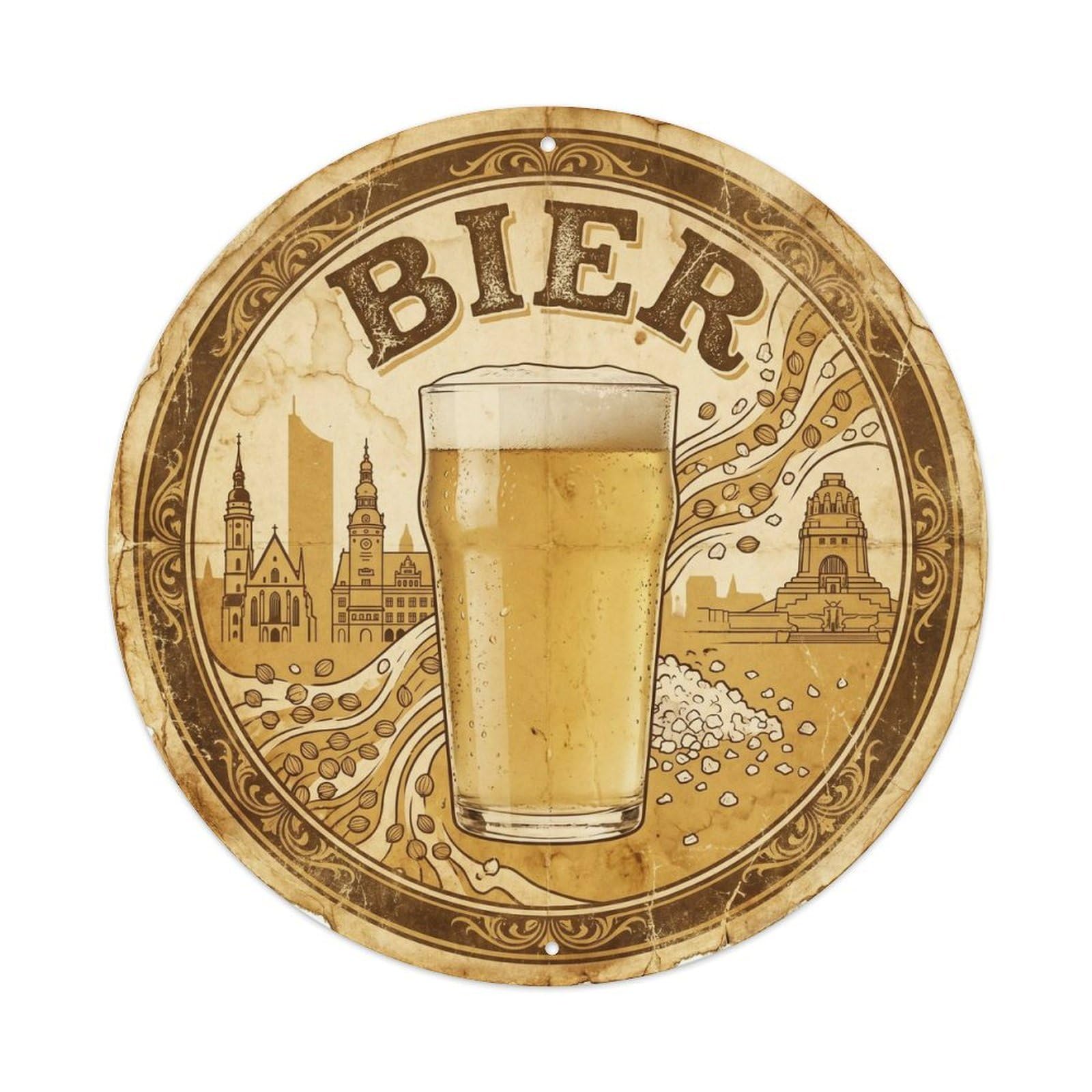 Craft Beer Beverage German Travel Brewery Classic Cafe Metal Tin Sign