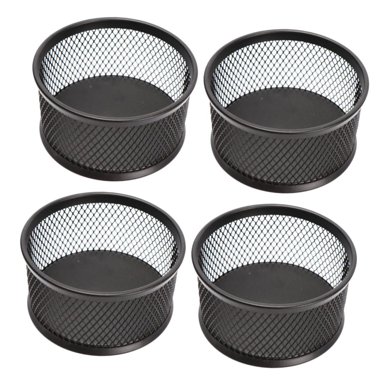 FUNOMOCYA Mesh Pen Holder for Desk Paper Clip Dispenser Multi-functional Organizer Space-saving Stationery Storage