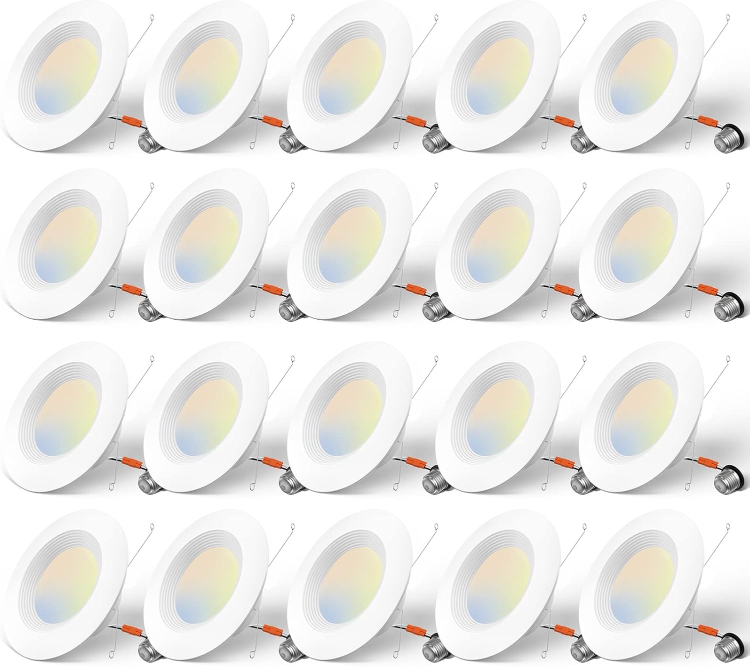 Amico 5/6 inch 5CCT LED Recessed Lighting 20 Pack, Dimmable, IC & Damp