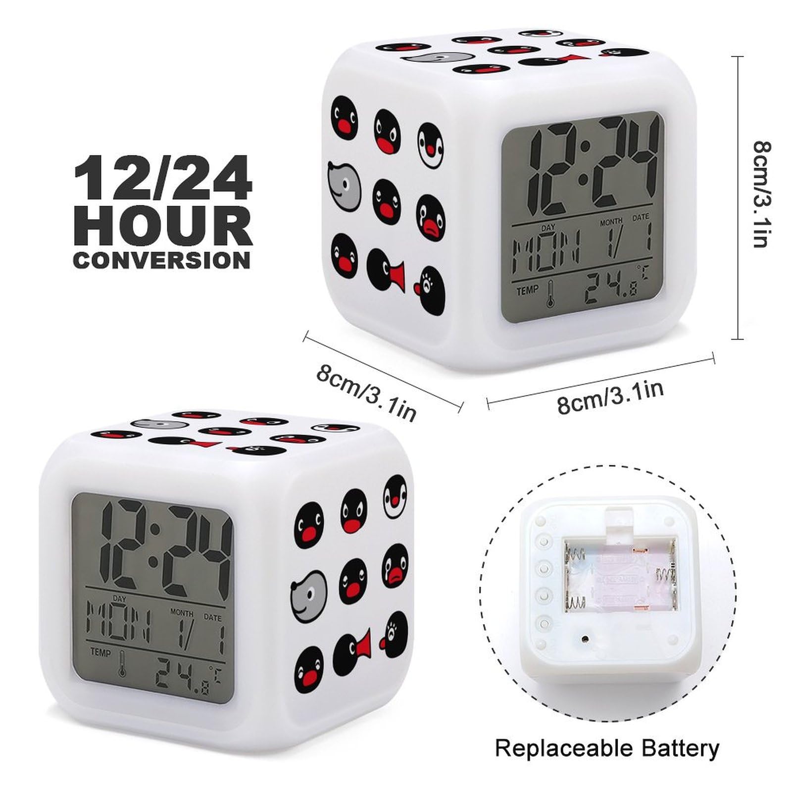 Amazon.co.jp: 目覚まし時計 ピングー キャラクター ペンギン 置き時計