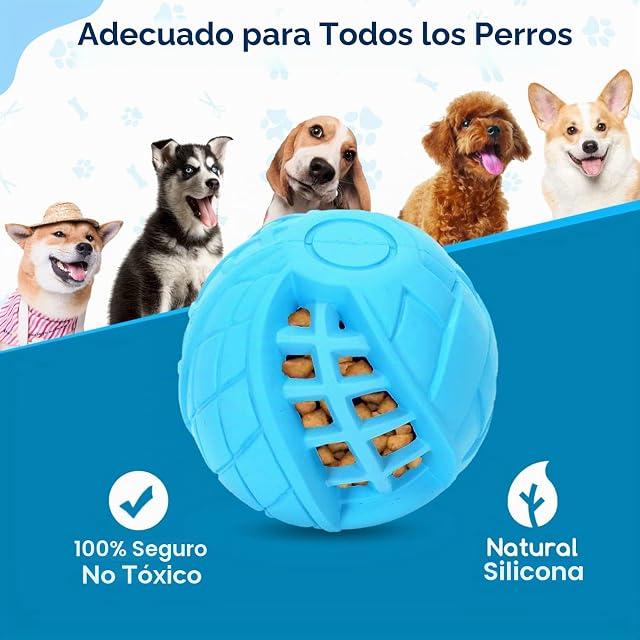 Foto 4 de 8 de Nobleza Pelota Perros, Pelota de Juguete para Perros, Dispensador de Aperitivos Interactivo Mascotas