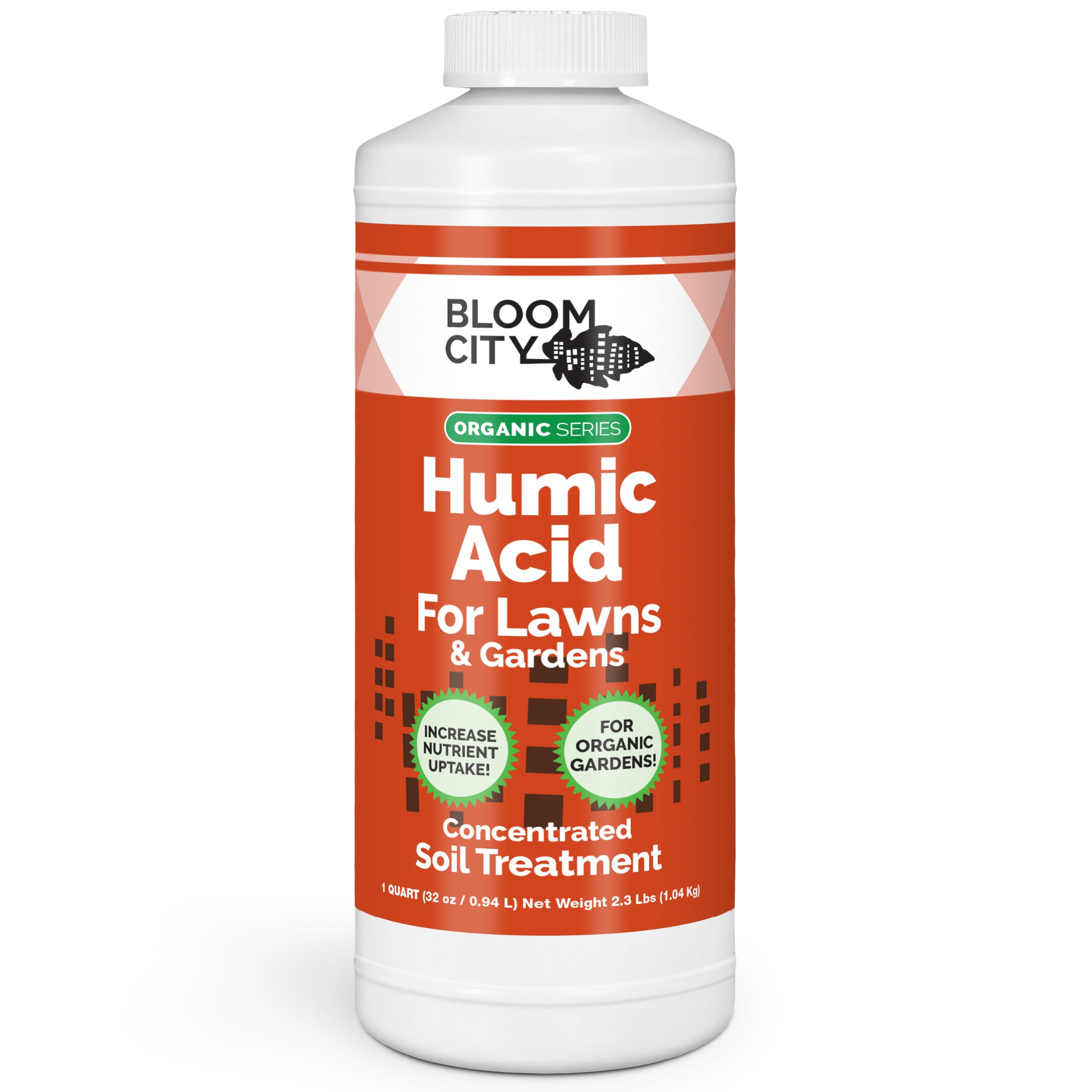 Bloom City Humic Acid- Liquid Soil Conditioner for Plants and Lawns, 32 oz Quart (32 oz)