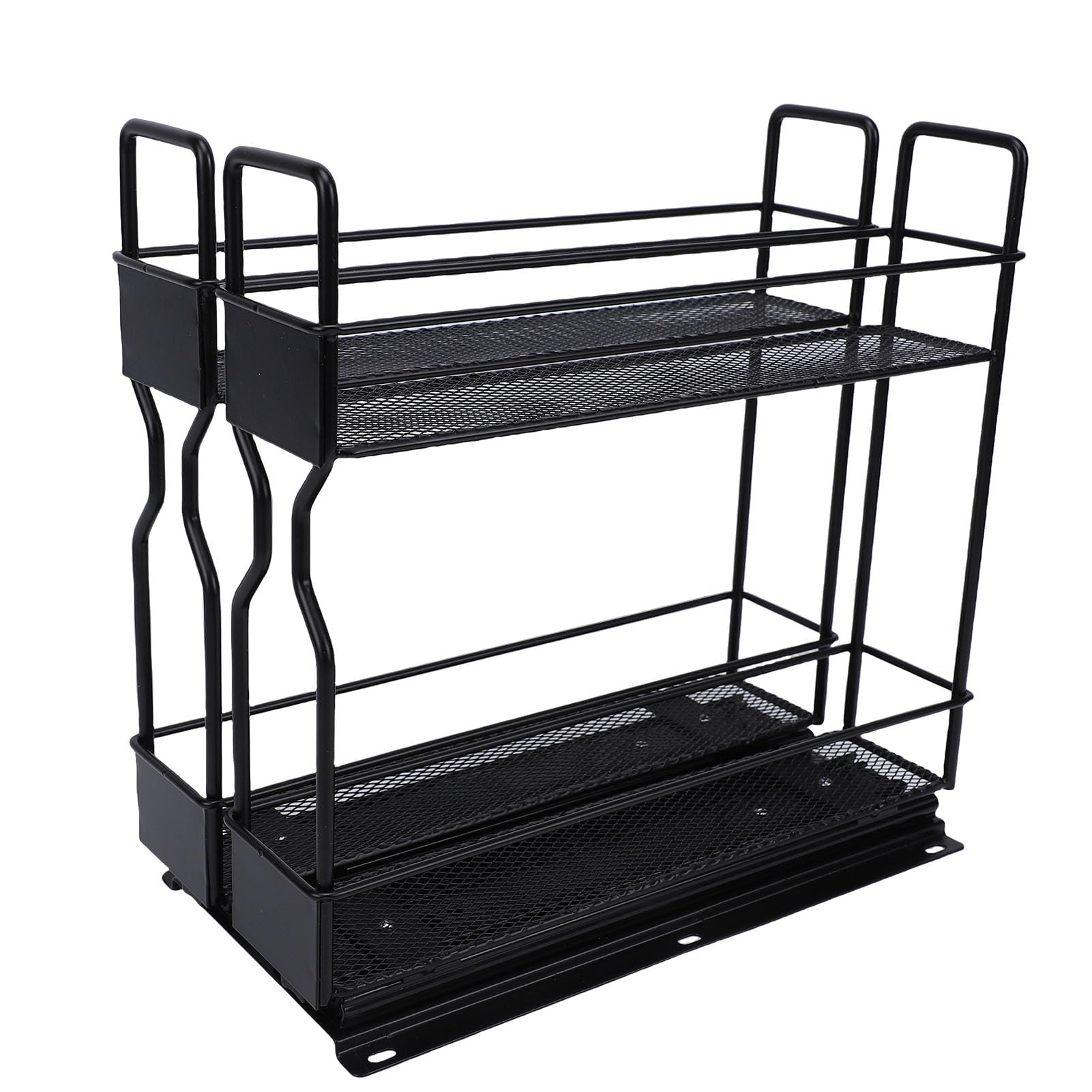 Rengue Organizador Deslizante para Condimentos, Almacenamiento de Condimentos Ajustable de Hierro, 10 X 10,6 X 5,1 Pulgadas para Uso en Despensa de Cocina