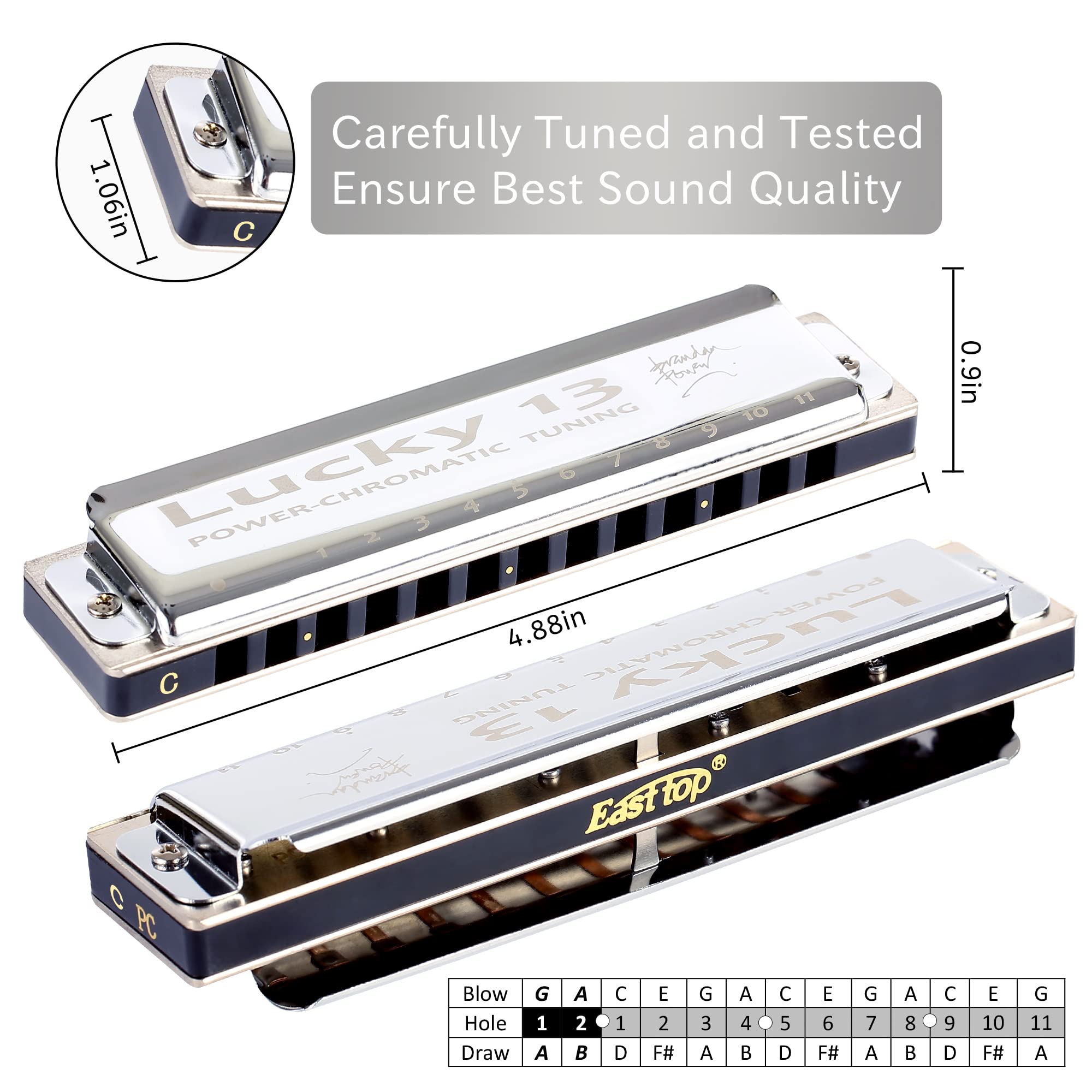 コレクション ENPHONICON harmonica Amazon.com: Harmonica Professional Harp Armonica Key of C 24