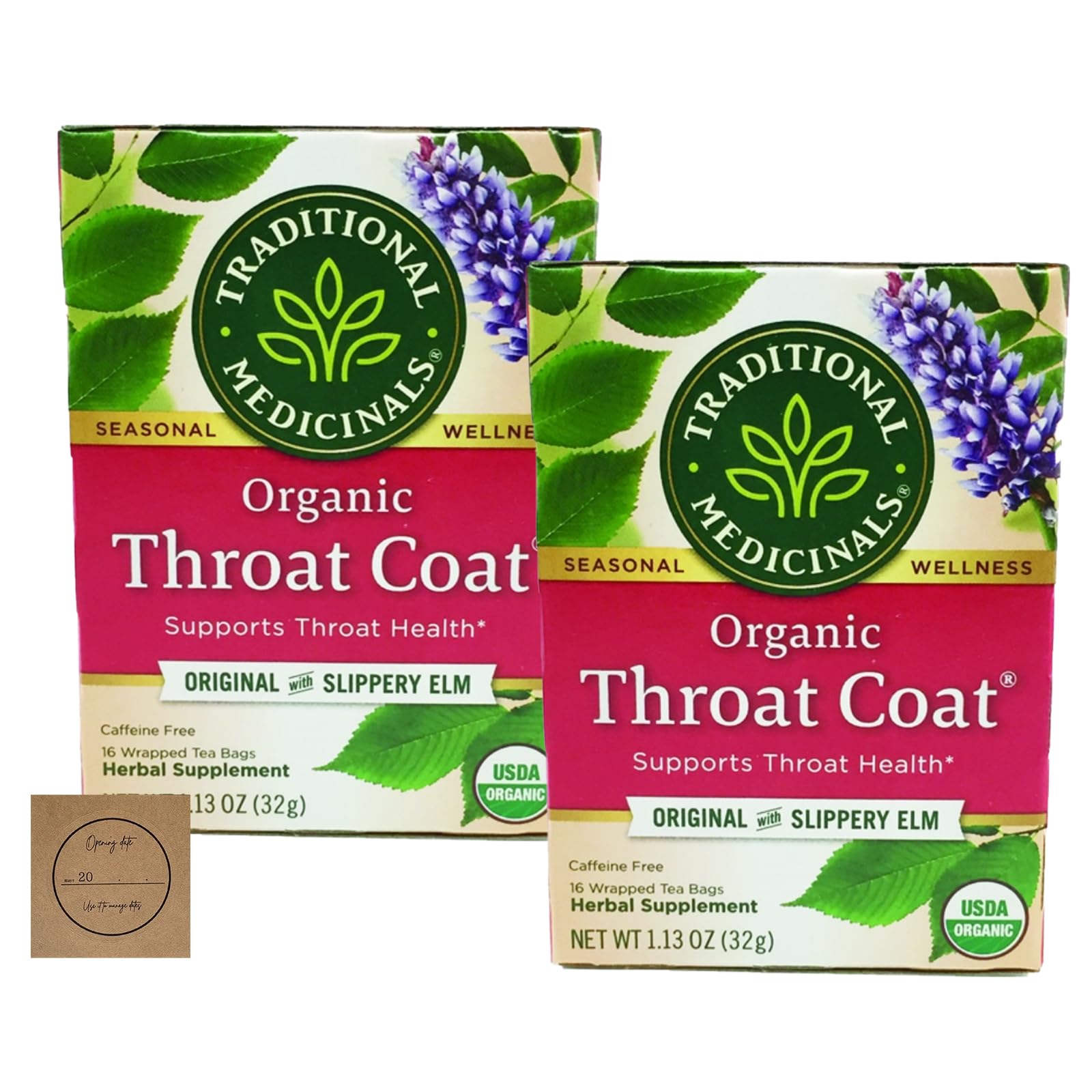 スロートコート/Throat Coat☆ハーブティー3箱【48Tea Bags】 Organic Throat Coat（オーガニック スロートコート）、レモン