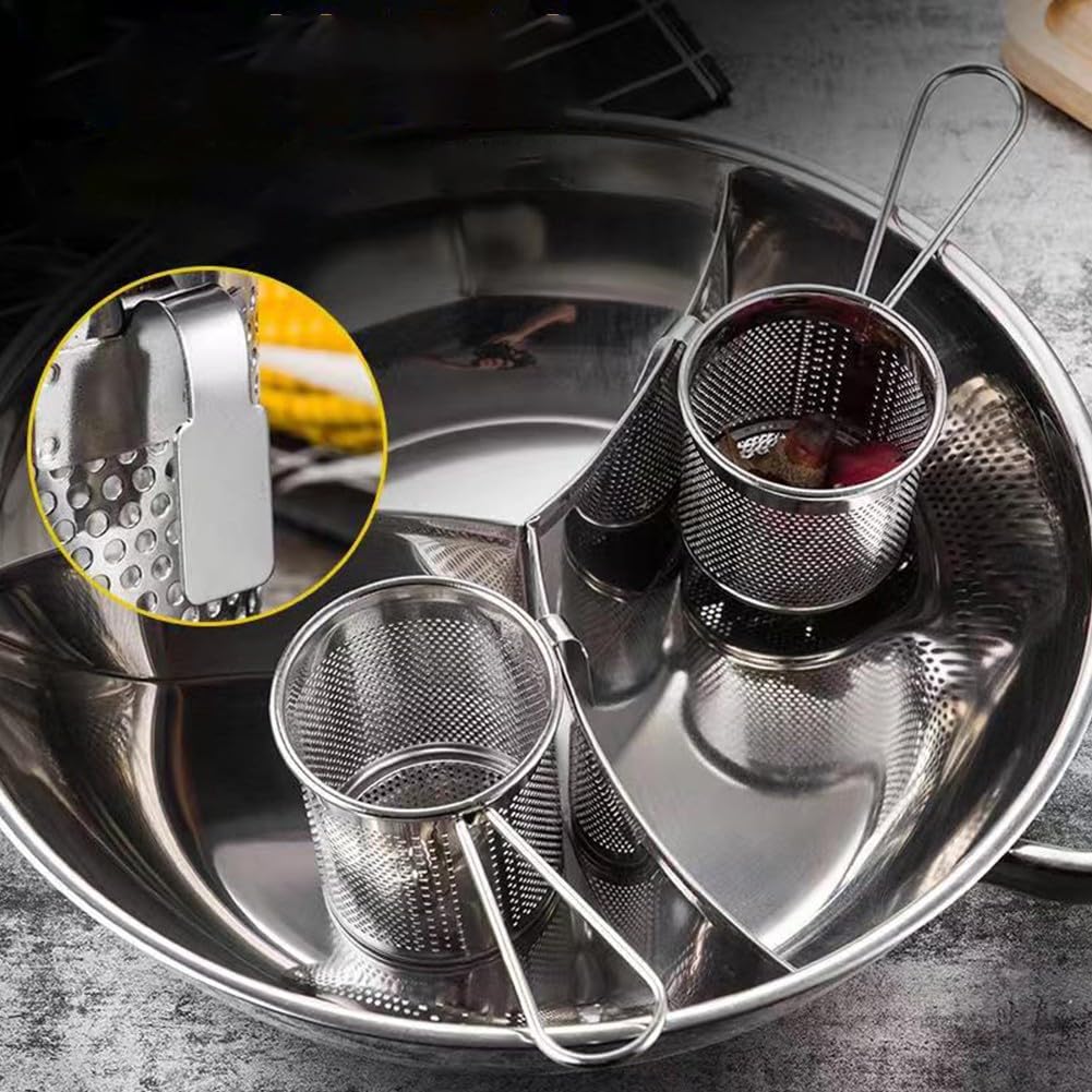 Colino Per Pasta In Acciaio Inox - Con Manico In Legno, Per Filtrare, Cuocere A Vapore E Bollire - Foto 5