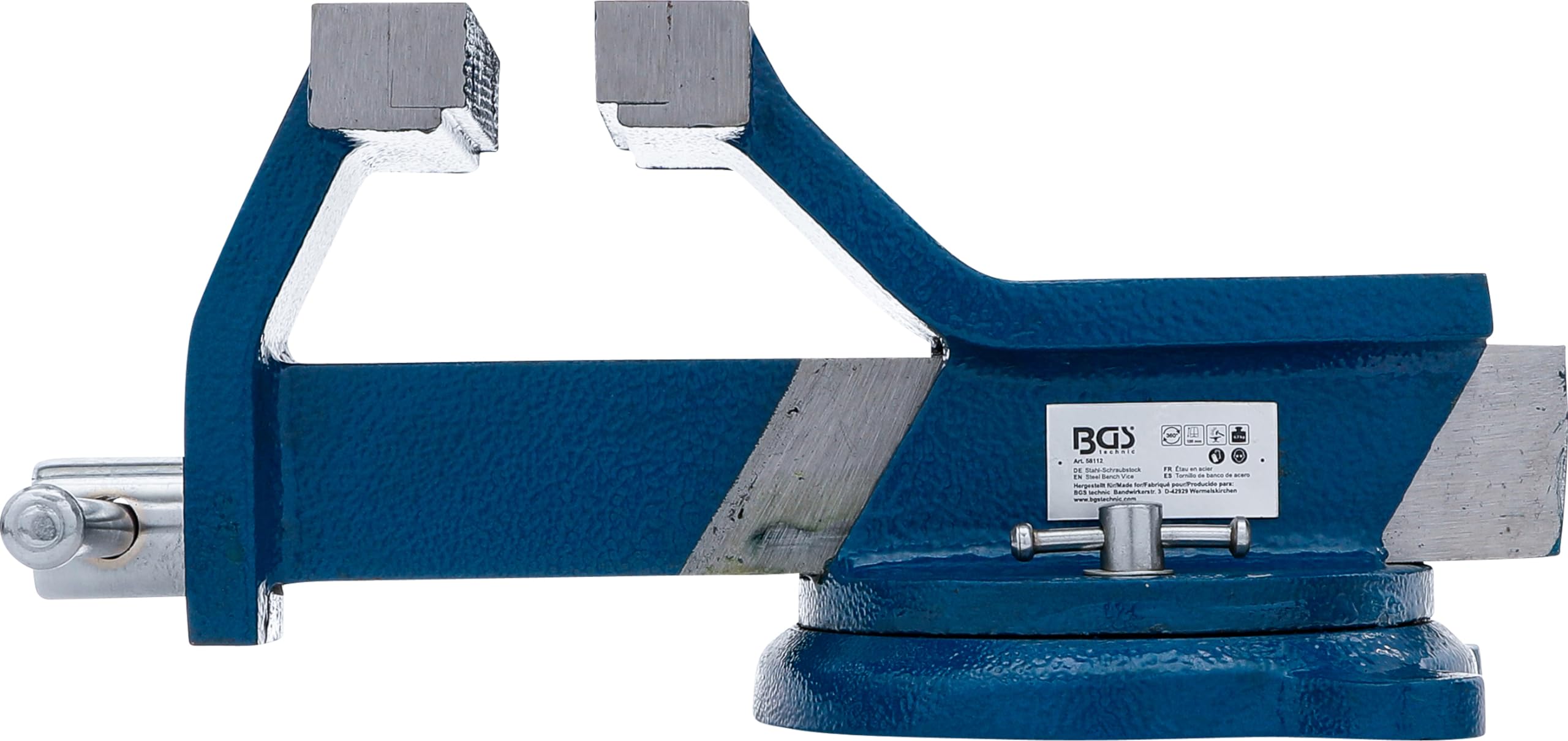 BGS 58112 | Morsa di serraggio in acciaio | stampata | ganasce da 125 mm